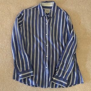Rails blouse blue Sydney Cadiz stripe metallic